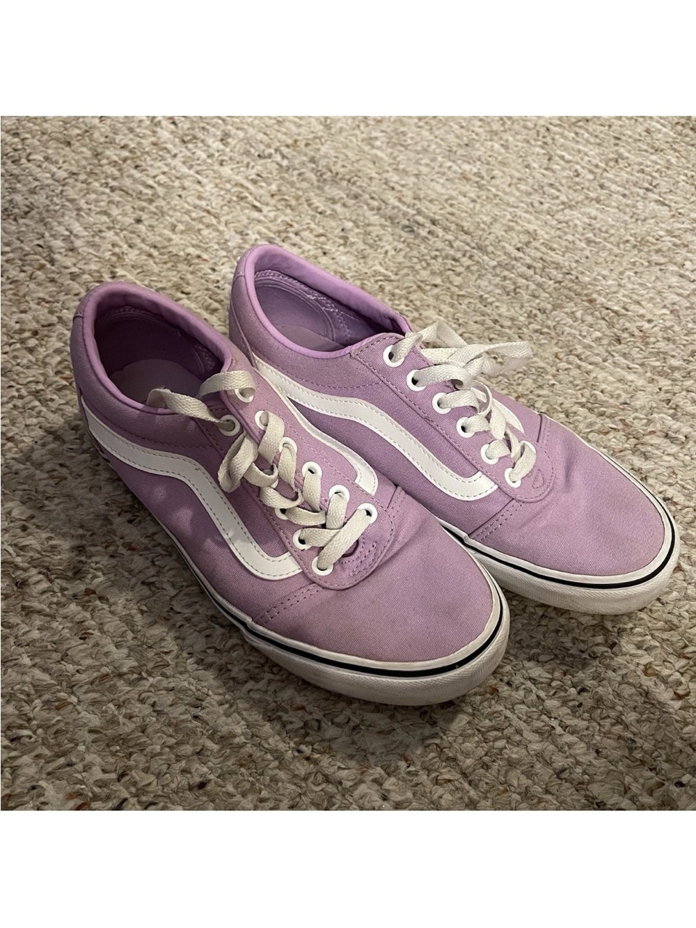 Vans Low Top Lilac Purple Lavender Womens 8.5 Sneakers